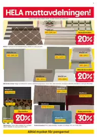 Rusta reklamblad vecka 40 Sida 3: Dörrmattor €239,00, Bomullsmattor €199,00