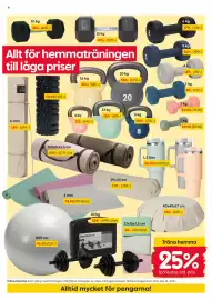 Rusta reklamblad vecka 40 Sida 6: 10 kg 321:- (429:-) 15KG 15KG 15 kg 471:- (629:-) Allt för hemmaträningen till låga priser