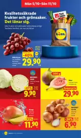 Lidl reklamblad vecka 41 Sida 2: Matriket gul lök €6,90, Mango €11,90