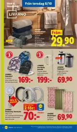 Lidl reklamblad vecka 41 Sida 25: Livar no Duschslang-/munstycke €70,00, Livar no duschdraperi €69,90