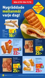 Lidl reklamblad vecka 41 Sida 5: Lidl ratatouillerulle €25,00, Lidl Smördegsinbakad korv €22,00