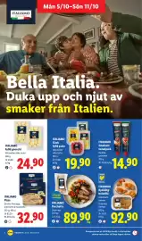 Lidl reklamblad vecka 41 Sida 9: Italiamo färsk fylld pasta €19,90, Italiamo smaksatt tomatpuré €14,90