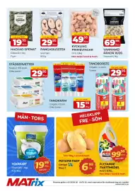 Matrix Butikerna reklamblad vecka 40 Sida 4: Sleepy städsservetter €29,95, Seamaid pangasiusstek €29,95