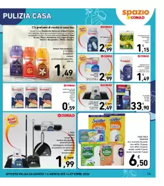 Volantino Spazio Conad Pagina 15: Panno microfibra Conad €2,99, Swiffer duster ricariche €6,50