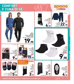 Volantino Spazio Conad Pagina 17: Pigiama uomo Navigare €22,90, Maglieria donna Cotonella €9,90