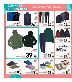 Volantino Spazio Conad Pagina 18: Pantofola uomo o donna Griff €12,90, Giacca termica Norway €39,90