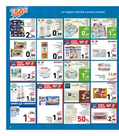 Volantino Spazio Conad Pagina 2: Kefir Piacersi €0,59, Latte fermentato con Lactobacillus casei Piacersi €1,59