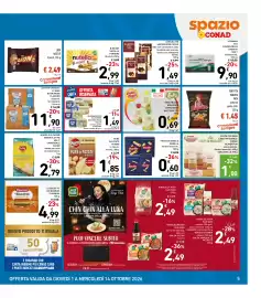 Volantino Spazio Conad Pagina 5: Nutella B-ready €2,99, Cioccolato Sapori&Idee Conad €1,49