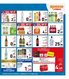 Volantino Spazio Conad Pagina 7: Acqua naturale Panna €0,29, Energy drink zero zuccheri Piacersi Conad €0,69