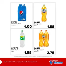 Volantino Iper Tosano settimana 40 Pagina 15: Sprite Class/zero €1,55, Fanta Orange zero €1,55