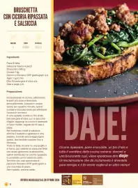 Volantino Conad Pagina 6: BRUSCHETTA CON CICORIA RIPASSATA E SALSICCIA PORZIONI TEMPO DIFFICOLTÀ 4 45MIN FACILE Ingredienti