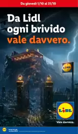 Volantino Lidl | Da Lidl ogni brivido vale davvero. Pagina 1: LIDL Da giovedì 1/10 al 31/10 Da Lidl ogni brivido vale