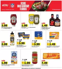 Meijer weekly ad week 40 Page 33: Heinz flavor tour sauce €2,99, Kraft Deluxe or Velveeta Macaroni & Cheese €1,49