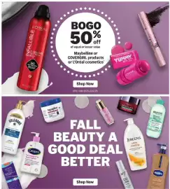 Meijer weekly ad week 40 Page 36: Maybelline or Covergirl products or L'Oreal cosmetics