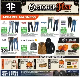 Mills Fleet Farm weekly ad week 40 Page 1: Lee Men's & Ladies' Denim Jeans, Levi's Men's & Ladies' Denim Jeans €100,00