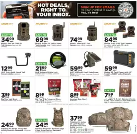 Mills Fleet Farm weekly ad week 40 Page 13: Muddy SD Card Viewer €59,99, Hme 5000mah small solar power panel €59,99