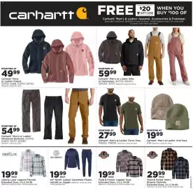 Mills Fleet Farm weekly ad week 40 Page 17: Carhartt Mens or Ladies' Fleece €49,99, Carhartt Men's & Ladies' Knit Hats €19,99