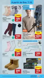 Folheto ALDI semana 41 Página 23: Ambiano cabo de carregamento retrátil €2,99, Up2fashion collants térmicos €2,99