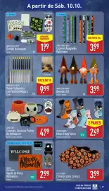 Folheto ALDI semana 41 Página 39: Meias crazy socks €2,49, Home creation canetas apagaveis halloween €3,99