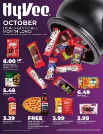 Hy-Vee weekly ad Page 1: Frito-Lay Sunchips, Baked or Smartfood snacks €3,99, Zevia soda €6,49