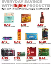 Hy-Vee weekly ad Page 3: Hy-Vee broccoli florets €6,49, Hy-Vee chunk chicken breast €13,29