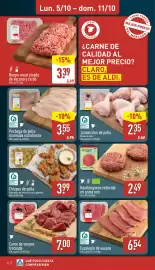 Folleto ALDI semana 41 Página 6: Welfair chispas de pollo €3,99, Hamburguesa reducida en grasa eco €2,49