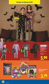 Catálogo Lidl | Halloween Página 20: Libros de actividades de Halloween €3,49, Pijama entero con brillo en la oscuridad €5,99