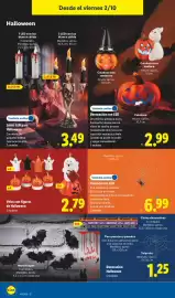 Catálogo Lidl | Halloween Página 22: Telaraña con LED €6,99, Velas con figuras de Halloween €2,79