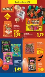 Catálogo Lidl | Halloween Página 5: Sour Madness golosinas extraácidas €1,49, Halloween huesitos de goma €0,99