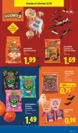 Catálogo Lidl | Halloween Página 5: Sour Madness golosinas extraácidas €1,49, Halloween huesitos de goma €0,99