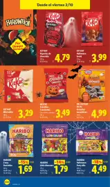 Catálogo Lidl | Halloween Página 8: Haribo crazy skeletties €1,69, Kit Kat Halloween break €3,99