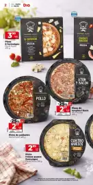 Folleto Dia semana 40 Página 2: Dia Al Punto pizza de tonyina i bacó €2,89, Dia Al Punto pizza de pollastre €2,17