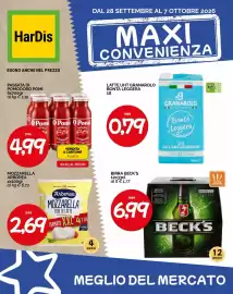 Volantino Hardis Pagina 1: Birra Beck's €6,99, Latte UHT Granarolo Bontà Leggera €0,79