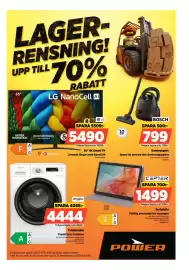 Power reklamblad vecka 40 Sida 1: LG NanoCell AI €5.490,00, Cepter surfplatta €1.499,00