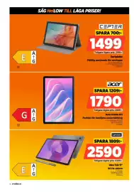 Power reklamblad vecka 40 Sida 18: Acer Iconia A11 €1.790,00, Lenovo Idea Tab 11" €2.590,00