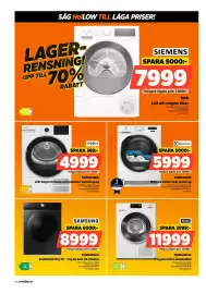Power reklamblad vecka 40 Sida 28: Electrolux Torktumlare €5.999,00, Whirlpool torktumlare €4.999,00
