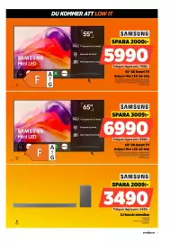 Power reklamblad vecka 40 Sida 3: Samsung 65" 4K Smart TV €6.990,00, Samsung 55" 4K Smart TV €5.990,00