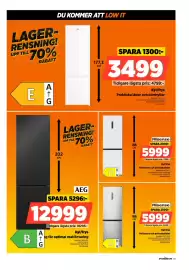 Power reklamblad vecka 40 Sida 33: Hisense kyl/frys €5.999,00, Aeg kyl/frys €12.999,00