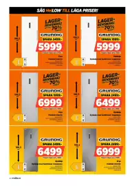 Power reklamblad vecka 40 Sida 36: Grundig kylskåp med funktioner i toppklass €6.499,00, Grundig Frys €6.999,00