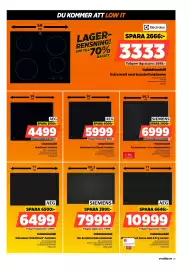 Power reklamblad vecka 40 Sida 45: Siemens induktionshäll €6.999,00, Aeg induktionshäll hob2hood funktion €4.499,00