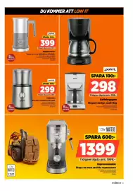 Power reklamblad vecka 40 Sida 53: Point kaffekvarn €299,00, Point mjölkskummare €399,00