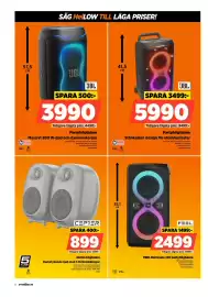 Power reklamblad vecka 40 Sida 8: Feel hurricane 250 partyhögtalare €2.499,00, Jbl partyhögtalare €5.990,00