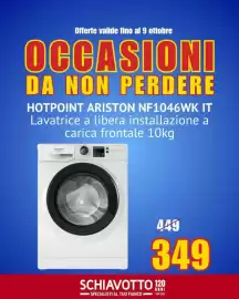 Volantino Schiavotto Pagina 3: Lavatrice a libera installazione a carica frontale €349,00