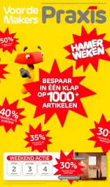 Praxis folder Pagina 1: Voorde Aanbiedingen geldig van maandag 28 september t/m zondag 25 oktober 2026. Nr 40. Makers Praxis