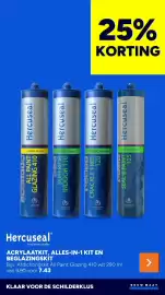 BOUWMAAT folder Pagina 12: Hercuseal acrylaatkit, alles-in-1 kit en beglazingskit €7,43