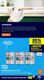 BOUWMAAT folder Pagina 15: SPS binnenlakken pu-a en ae €18,01, SPS MAT PU-A €7,90