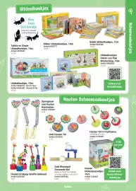 Lobbes folder Pagina 7: Springtouw met houten handvatten €2,99, Houten drukpop giraffe gekleurd €3,49