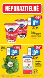 Albert leták | Supermarket Strana 3: Florian Smetanový jogurt €8,90, Albert Brokolice €19,90