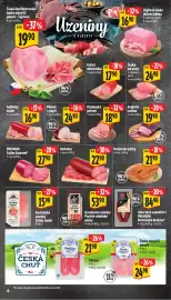 Albert leták týden 40 Strana 12: Kostelecké uzeniny Poctivé vídeňské párky €53,90, Kuřecí debrecínka €17,90