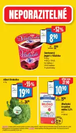Albert leták týden 40 Strana 3: Madeta jihočeské trvanlivé mléko 3,5% €10,90, Albert Brokolice €19,90